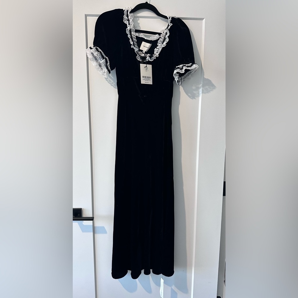 Reformation Adessa Velvet Dress Size 6 - Picture 4 of 6